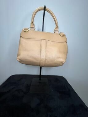 See by Chloe Beige Pebbled Leather Satchel Top Handle Authenticated